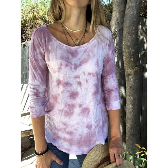 Soft Joie tie dye 3/4 sleeves shirt - Picture 3 of 6
